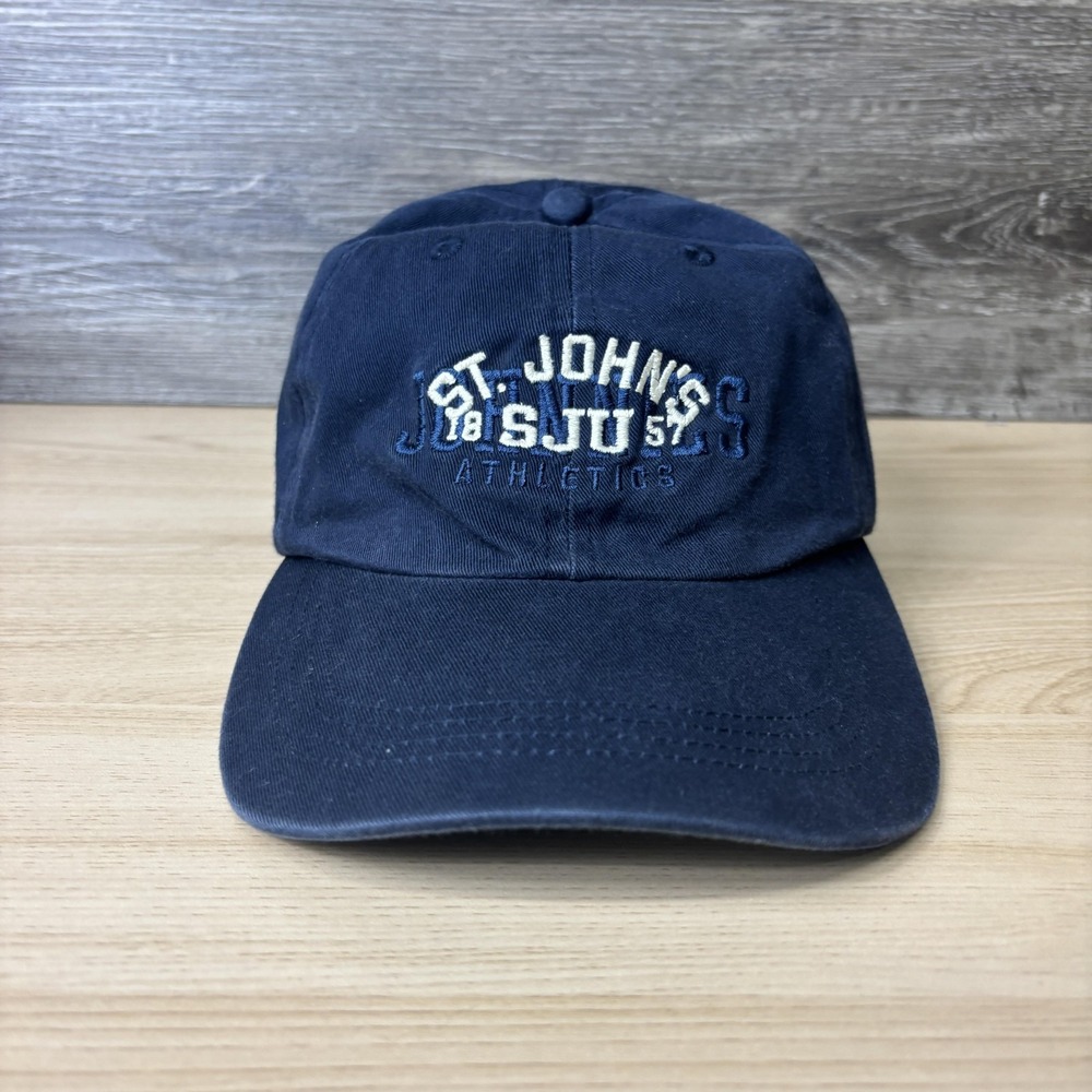 Saint Johns Johnnies Hat Cap Strap Back Mens Navy NCAA College Dad Hat SJU